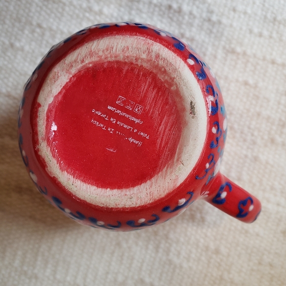 Red Painted Turkish Mug - Picture 6 of 9